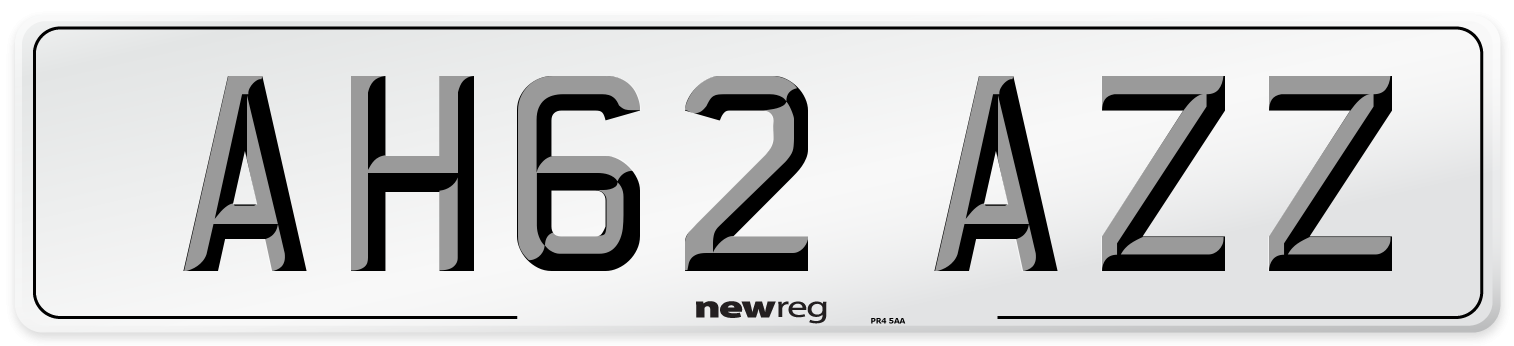 AH62 AZZ Number Plate from New Reg